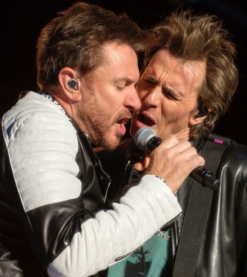 Simon le Bon and John Taylor of Duran Duran by LJ Moskowitz